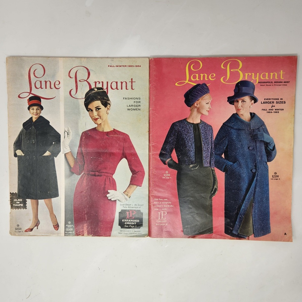 Vintage 1960s Lane Bryant Fashion Catalogs Fall Winter 1963-1965 Plus Size 2pc
